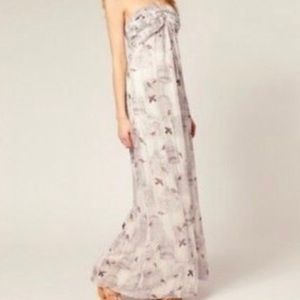 Ted Baker Caged Bird Maxi dress Ivory